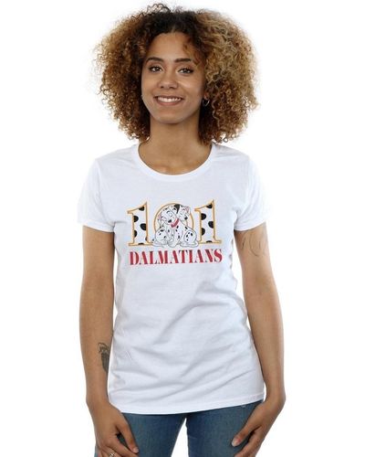 Disney T-shirt 101 Dalmatians Puppy Hug - Blanc
