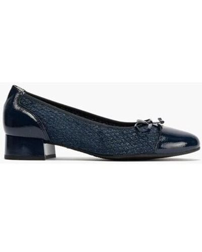 Pitillos Chaussures escarpins Bailarinas de mujer en piel con textil con ribete elástico - Bleu
