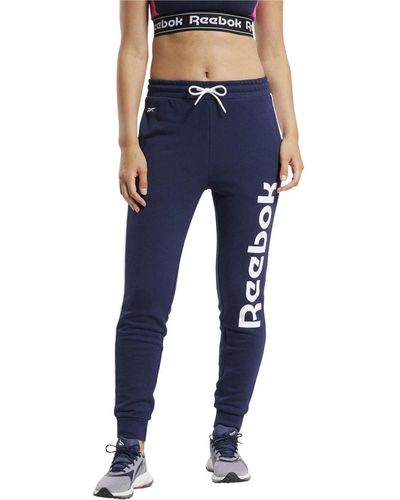 Reebok Jogging TE Linear Logo FT Pant - Bleu