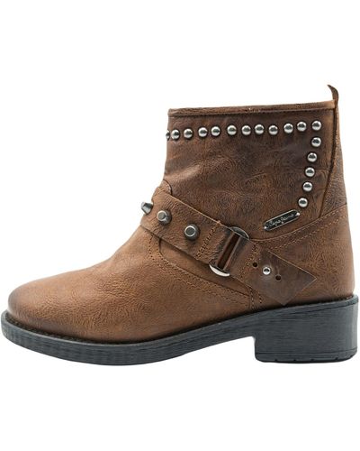 Pepe Jeans Boots Maddox Ring - Marron