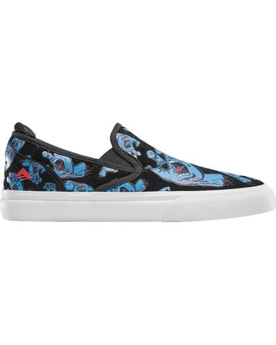 Emerica Chaussures de Skate WINO G6 SLIP ON X SANTA CRUZ BLUE BLACK WHITE - Bleu