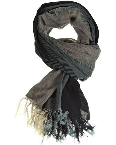 Fantazia Echarpe Cheche foulard coton basic noir gris chine