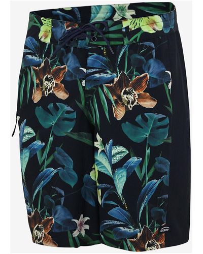 Oxbow Maillots de bain Boardshort stretch imprimé floral BAIMA - Vert