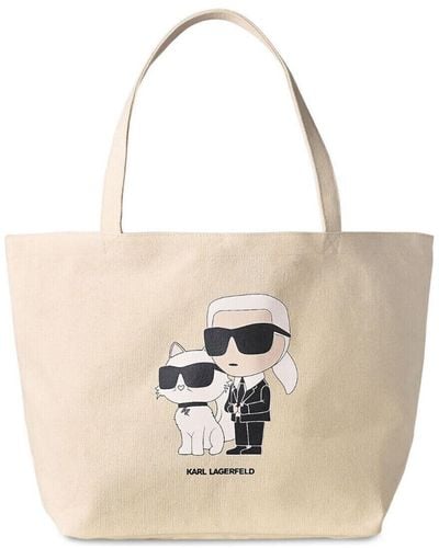 Karl Lagerfeld Cabas K/ikonik Karl & Choupette - Neutre