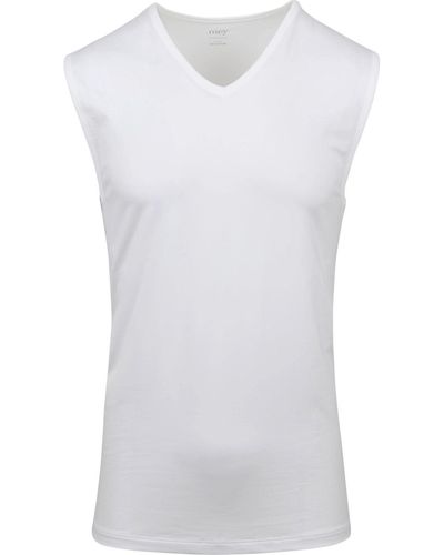 Mey T-shirt Débardeur Col V Muscle Dry Coton Blanc