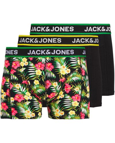 Jack & Jones Boxers Boxers coton fermé, Lot de 3 - Vert