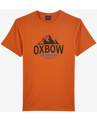 Oxbow T-shirt Tee-shirt manches courtes imprimé P2TORVID - Orange