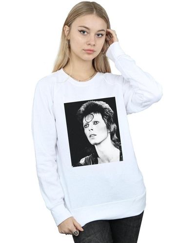 David Bowie Sweat-shirt Ziggy Looking - Blanc