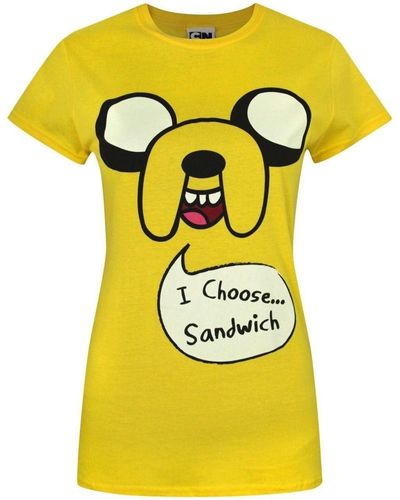 Dessins Animés T-shirt I Choose Sandwich - Jaune