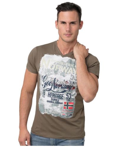 GEOGRAPHICAL NORWAY T-shirt T-Shirt col V JERITAGE - Multicolore
