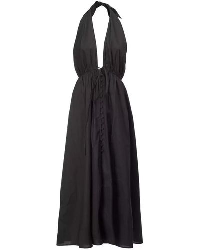 Isabelle Blanche Robe Robe longue noire