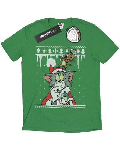 Dessins Animés T-shirt Christmas Fair Isle - Vert