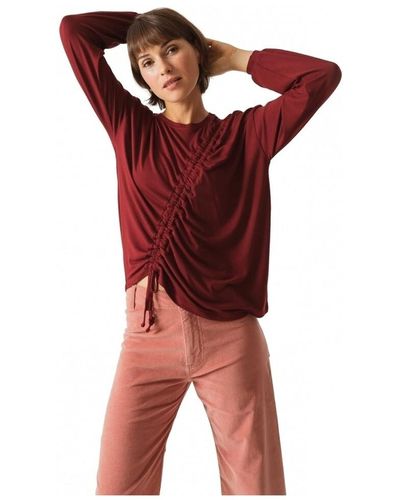 Skfk Sweat-shirt T-Shirt Bezi - Burgundy - Rouge