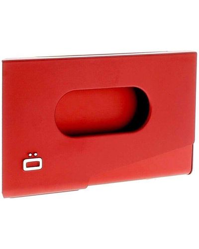 Ögon Designs Portefeuille Porte carte de visite One Touch - Rouge