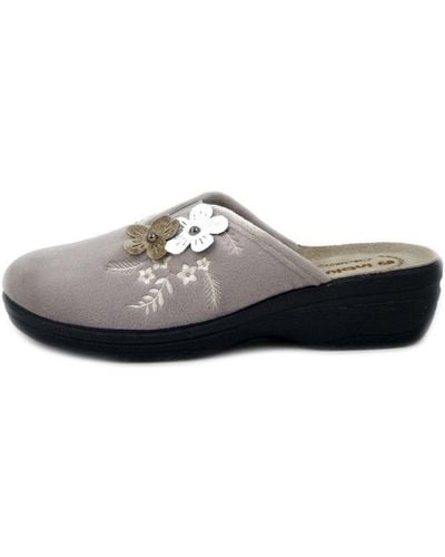 Inblu Chaussons Chaussures, Mule, Velours-LV06 - Marron