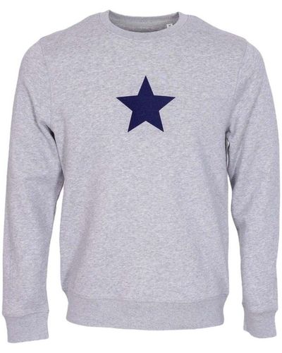 Harrington Sweat-shirt Sweat-shirt Star gris - Bleu