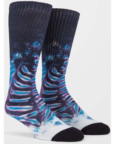 Volcom Chaussettes Calcetin Mad Wash Sock Premium Navy - Bleu