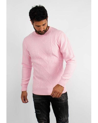 Hollyghost Pull Pull col rond en maille rose