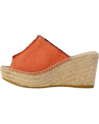 Natural World Sandales Sandale Compensée à Enfiler - Orange