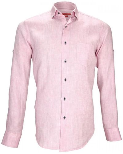 Andrew Mc Allister Chemise chemise en lin gao rose