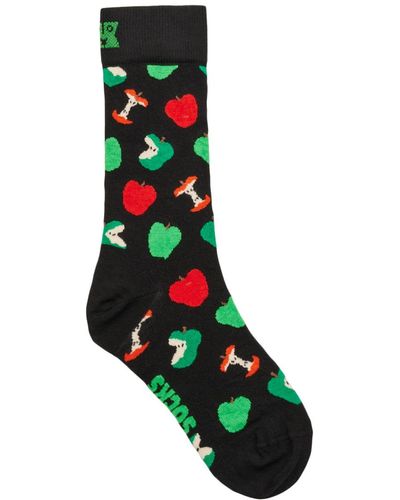 Happy Socks Chaussettes hautes APPLE - Vert