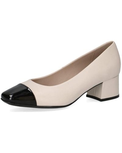 Caprice Chaussures escarpins Escarpin bi-colore Ecru/Noir - Neutre