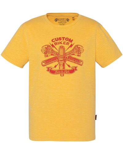 Schott Nyc T-shirt T-shirt coton col rond - Orange