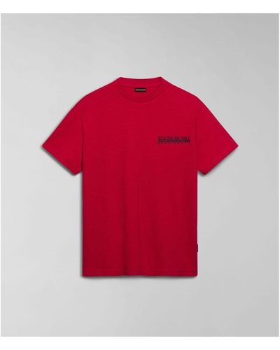 Napapijri T-shirt S-MARTRE NP0A4HQB-R251 RED BARBERRY - Rouge