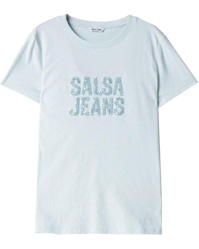 Salsa Jeans T-shirt Embroidered logo t-shirt - Bleu
