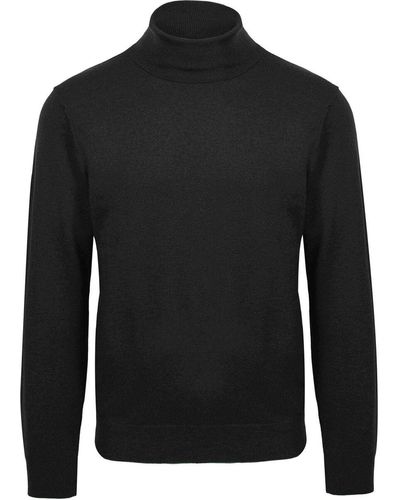 Suitable Sweat-shirt Pull Col Roulé Ecotec Noir