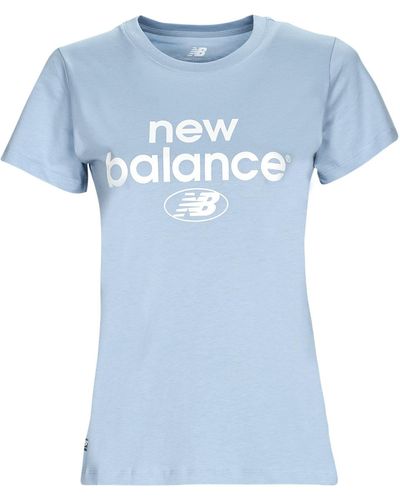 New Balance T-shirt ESSENTIALS GRAPHIC ATHLETIC FIT SHORT SLEEVE - Bleu