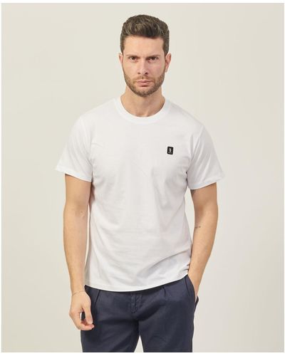 Refrigue T-shirt T-shirt à col rond en coton avec logo - Blanc