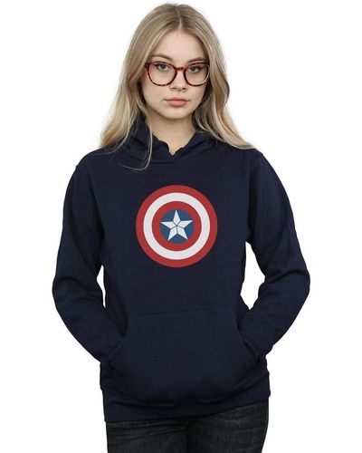 Marvel Sweat-shirt Captain America Civil War Shield - Bleu
