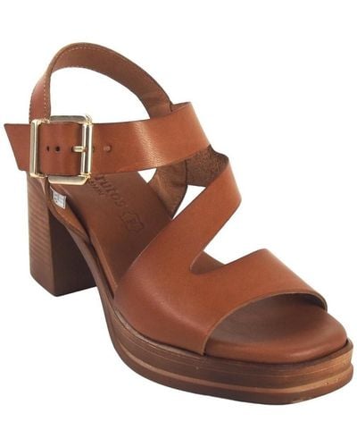 Eva Frutos Chaussures Sandale 3651 cuir - Marron