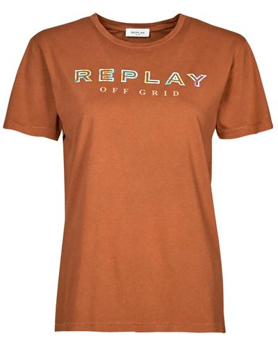 Replay T-shirt - Marron