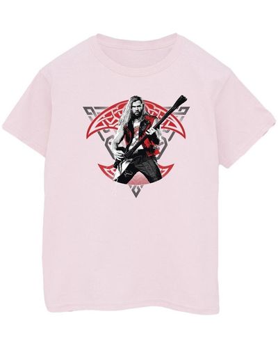 Marvel T-shirt Thor Love And Thunder Solo Guitar - Rose