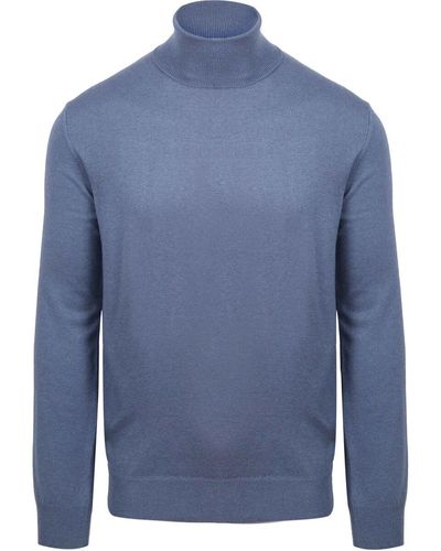 Suitable Sweat-shirt Pull Col Roulé Ecotec Bleu
