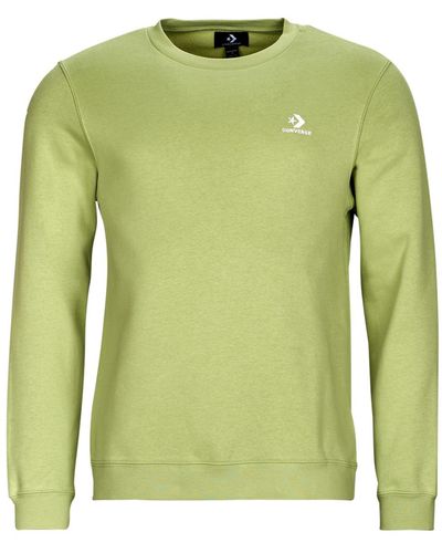 Converse Sweat-shirt GO-TO EMBROIDERED STAR CHEVRON FLEECE CREW SWEATSHIRT - Vert