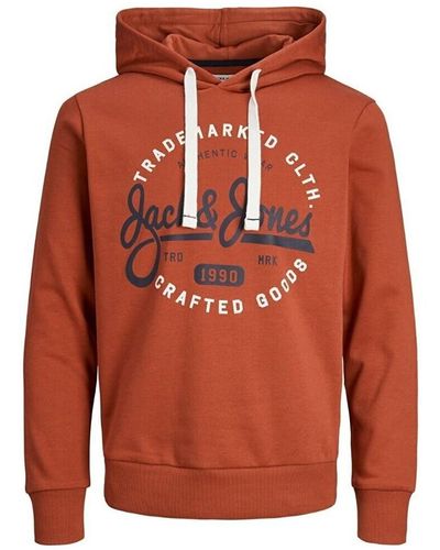 Jack & Jones Pull Mikk Sweat Hood - Orange