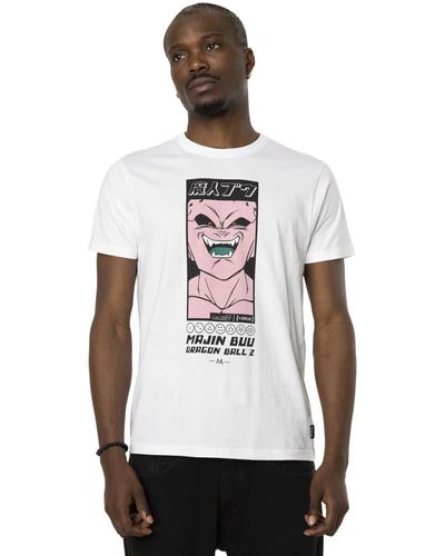 Capslab T-shirt T-shirt en coton regular fit avec print Dragon Ball Z - Blanc