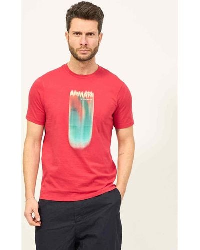 EAX T-shirt T-shirt pour AX Regular Fit en coton - Rouge