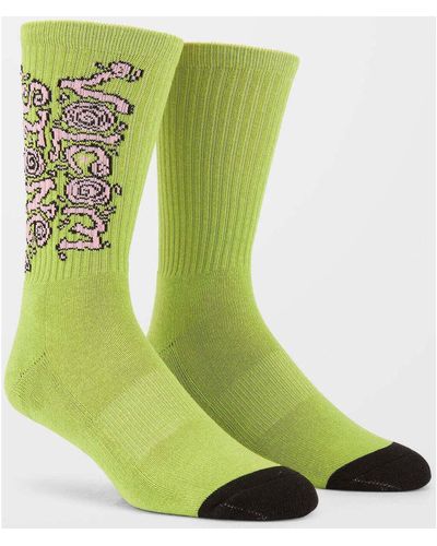 Volcom Chaussettes Calcetin Justin Hager Sock - Reef Pink - Vert
