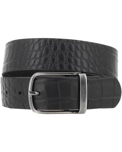 Salsa Jeans Ceinture Animal textured leather belt - Noir
