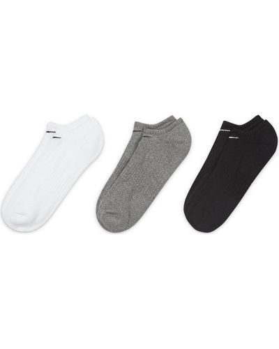 Nike Chaussettes de sports Everyday Cushioned Training No-Show 3 Pairs - Gris