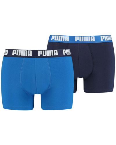 PUMA Boxers Pack de 2 BASIC asst420 - Bleu