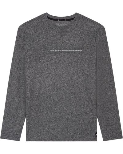 Teddy Smith T-shirt T-shirt col rond manches longues - Gris
