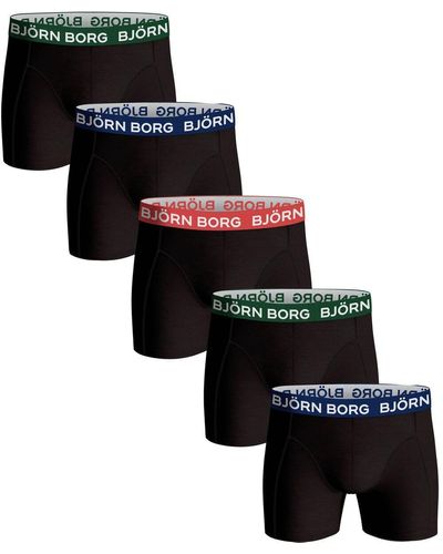 Björn Borg Caleçons Boxer-shorts Lot de 5 Noir