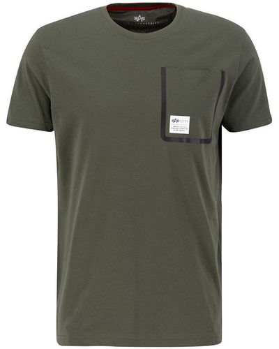 Alpha T-shirt LABEL POCKET - Vert