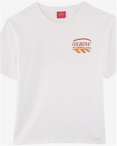 Oxbow T-shirt Tee-shirt large print P2TAZIM - Blanc