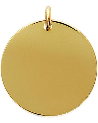 Brillaxis Pendentifs Pendentif médaille ronde plaqué or 27 mm - Jaune